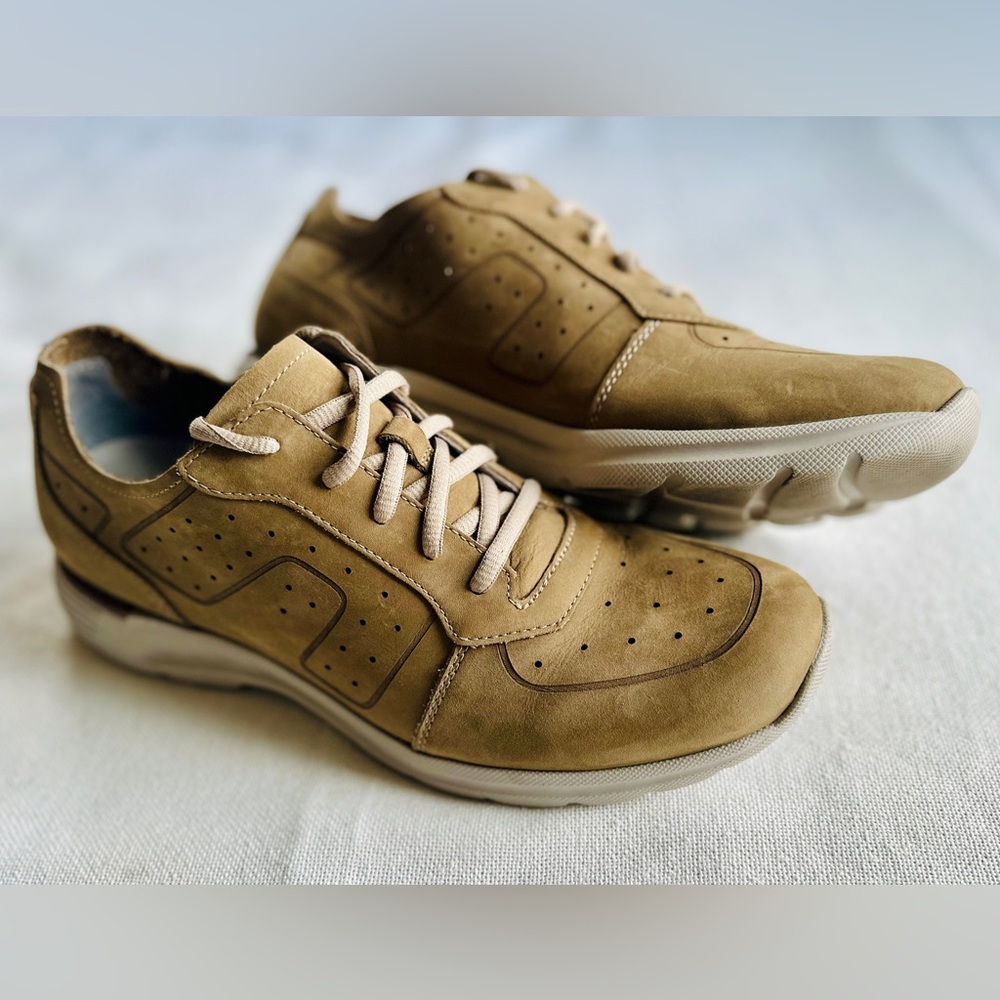 DANSKO Wesley Perforated Beige Nubuck Comfort Sneakers | Men’s 43